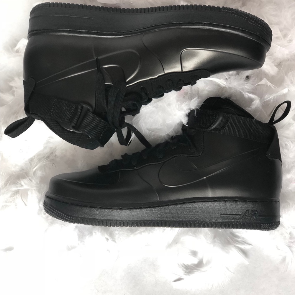 Nike mens Air Force 1 Foamposite Cup Mid  Black 9 - Picture 5 of 7